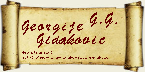Georgije Gidaković vizit kartica